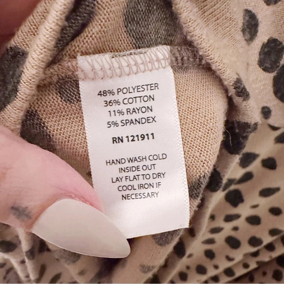 LNA Revolve Leopard Animal Print Hoodie Super Soft Cozy Pull Over Plus Size - Picture 4 of 5